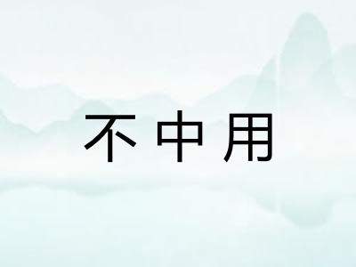 不中用